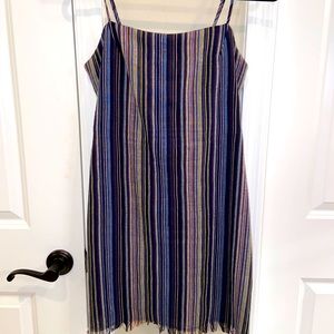 STRIPED CASUAL MINI DRESS